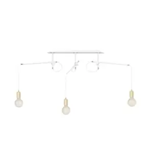 Artemis White Pendant Ceiling Light 3x E27