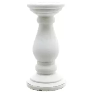 Small Matt White Ceramic Candle Holder