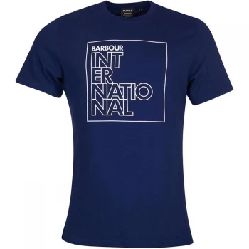 Barbour International Outline Tee - Regal Blue BL46