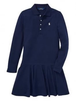 Ralph Lauren Girls Classic Polo Dress - Navy