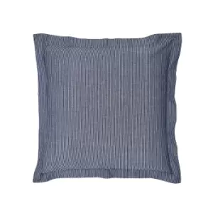 Bedeck of Belfast Mazana Woven Stripe Square Pillowcase, Midnight