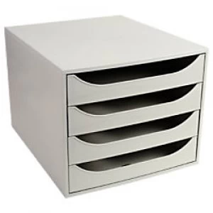 Exacompta Drawer Unit with 4 Drawers EcoBox Plastic 28.4 x 34.8 x 23.4 cm