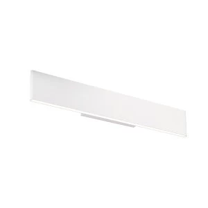 Integrated LED Wall Textured Matt White Paint & Frosted Acrylic 2 Light Dimmable IP20