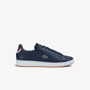 Mens Lacoste Carnaby Pro Leather Colour Contrast Trainers Size 12 UK Navy / Gum