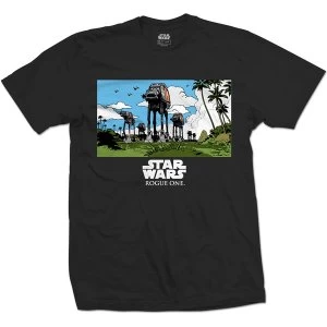 Star Wars - Rogue One AT-AT March Unisex Large T-Shirt - Black