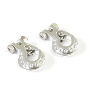 Fastrax Deluxe Alumnium Winch Hook (2Pc) - Silver