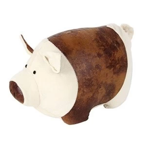 HESTIA? Faux Leather Pig Door Stop