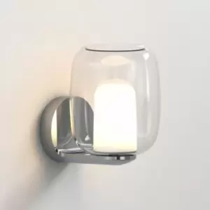 Astro Aquina Bathroom Wall Light Polished Chrome with Glass Shade