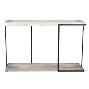 Olivia's ChiChi Concrete Effect and Black Iron Console Table