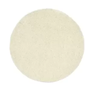 Ripley Shaggy Stain Resistant Round Cream Rug - 100x100cm