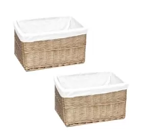 Set Of 2 Big Huge Deep Fireplace Log Storage Baskets 39 x 27 x 23cm