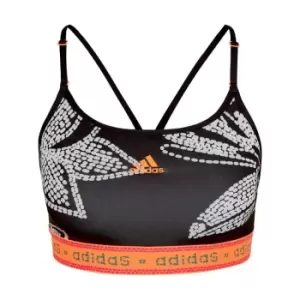 adidas FARM Rio Light-Support Bra (Plus Size) Womens - Black / App Signal Orange