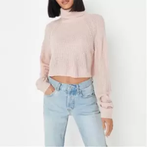 Missguided Tall Recycled Batwing Crop Jumper - Pink