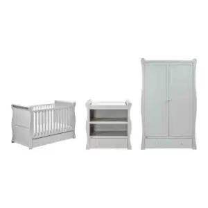 East Coast Nursery Nebraksa Sleigh Cotbed 3 Piece Roomset (cotbed Dresser Wardrobe) - Grey