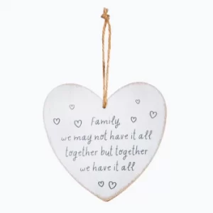 Sass & Belle Family Together Heart Plaque