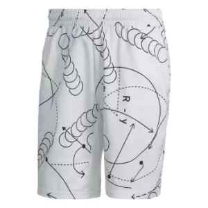 adidas Club Graphic Tennis Shorts Mens - White