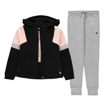 Firetrap 3 Piece Jogger Set Junior Girls - Black/Grey