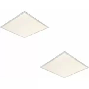 2 pack Anti-Glare Ceiling Panel Light - 40W Cool White LED - White Paint