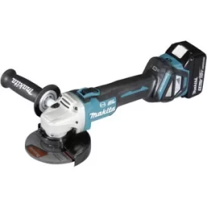 Makita DGA513RTJ Cordless angle grinder 125mm incl. charger, incl. spare battery, incl. case 18 V 5 Ah