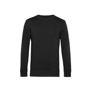 B&C Mens Organic Crew Neck Sweat (S) (Black Pure)