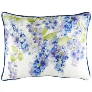 Evans Lichfield Blossom Cushion Cover (One Size) (Azure Blue/Lilac) - Azure Blue/Lilac