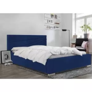 Envisage Trade - Fenna Upholstered Beds - Plush Velvet, Super King Size Frame, Blue - Blue