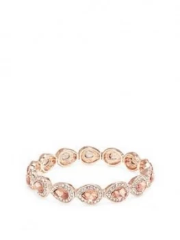 Jon Richard Jon Richard Rose Gold And Pink Stretch Wristwear