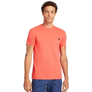 Timberland Dunstan River Crew Tee For Men In Coral, Size XL