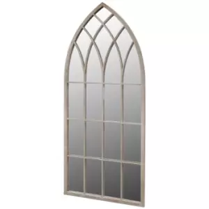 Gothic Arch Garden Mirror 50x115cm for Indoor and Outdoor Use Vidaxl Silver