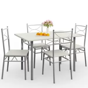 Dining Set Paul 5Pcs White