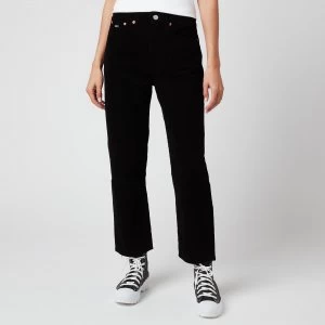 Tommy Jeans Womens Harper HR Straight Ankle Jeans - Black - W28