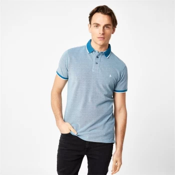 Jack Wills Kelvington Tipped Pique Polo - Marine