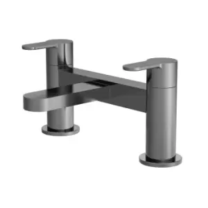 Nuie Arvan Deck Mounted Bath Filler - Brushed Gun Metal