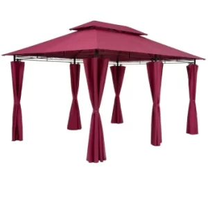 Gazebo Pavilion Garden Topas 3x4m Red