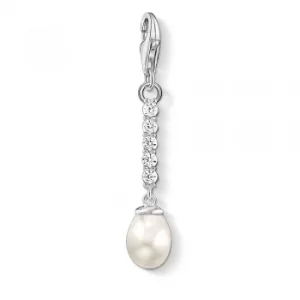 THOMAS SABO Silver Clear Cubic Zirconia and Freshwater Pearl Drop...