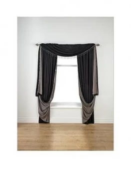 Laurence Llewelyn-Bowen Grande Finale Faux Silk Reversible Slot Top Curtains