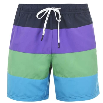 Jack Wills Eco Derwint Mid-Length Colour Block Swim Shorts - Multi