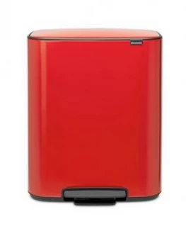 Brabantia Bo 30 + 30-Litre Pedal Bin ; Red