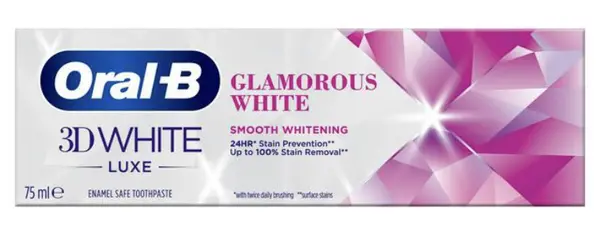 Oral B 3D White Luxe Glamorous White Toothpaste 75ml