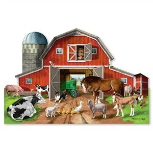 Melissa and Doug Busy Barn Yard Shaped Floor Puzzle 32 Pieces