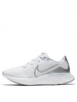 Nike Renew Run, Silver/White, Size 8, Women