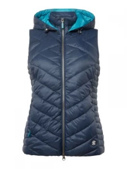 Barbour Pentle Quilted Hooded Gilet Blue