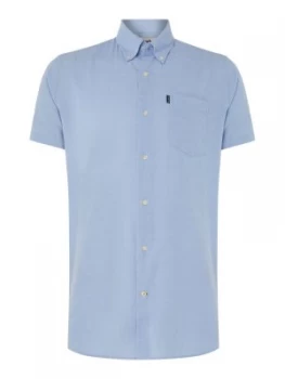 Mens Barbour Casey short sleeve oxford shirt Light Blue