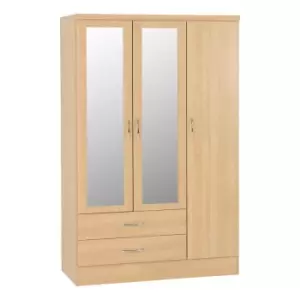 Seconique Nevada 3 Door 2 Drawer Wardrobe - Sonoma Oak Effect