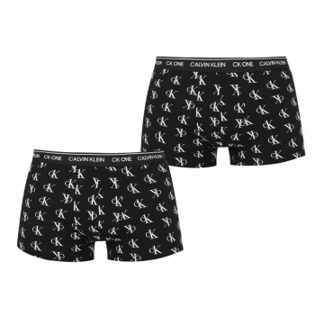 Calvin Klein Print Boxers - Repeat BLK Logo