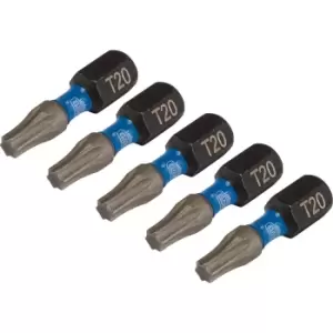 Draper Expert Impact Torx Screwdriver Bits T20 25mm Pack of 5