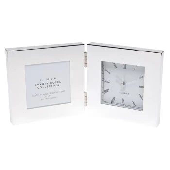 Hotel Collection Hotel Hinged Clock - Silver