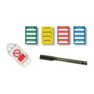 Harness Inspection Kit Mixed Colour (40 Inserts, 10 Green/Yellow/Red/Blue Inserts, 1 Pen)