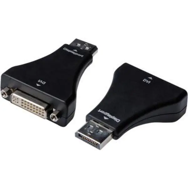 Digitus AK-340603-000-S DisplayPort / DVI Adapter [1x DisplayPort plug - 1x DVI socket 29-pin] Black AK-340603-000-S