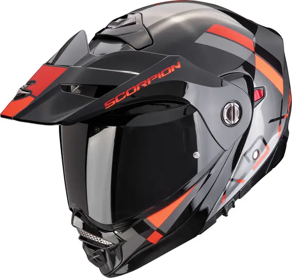 Scorpion ADX-2 Galane Silver Black Red Adventure Helmet 2XL